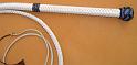 GDeer 5ft White 12 plait Custom Classic Australian Bullwhip with 2tone Box Pattern Knot E